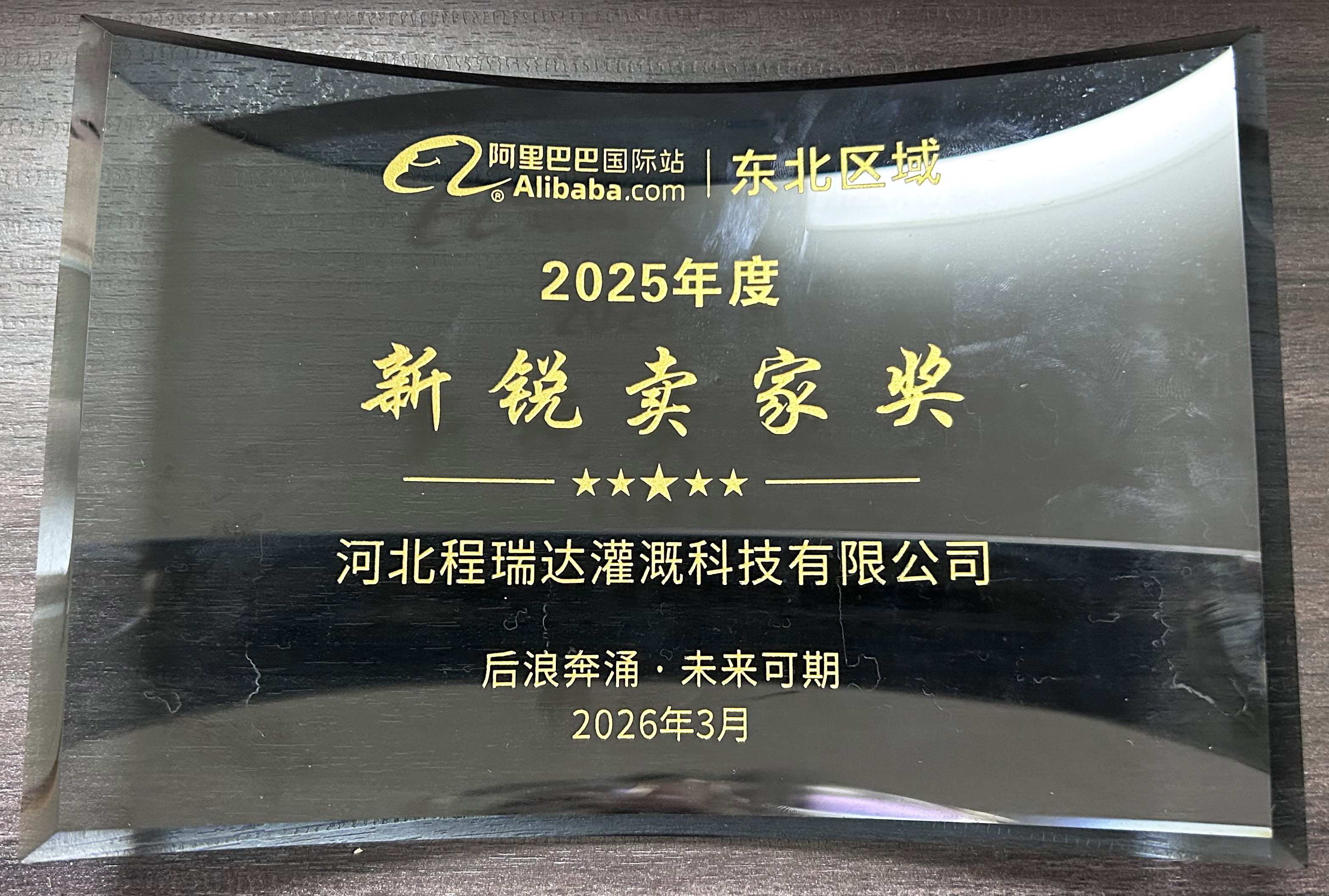 海西程瑞达灌溉 | 荣获阿里国际站新锐卖家奖